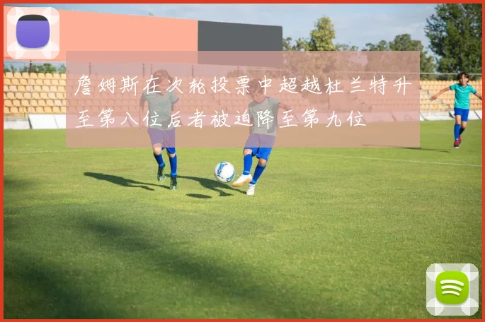詹姆斯在次轮投票中超越杜兰特升至第八位后者被迫降至第九位